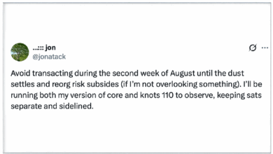 Разработчик Bitcoin Core предупреждает пользователей о необходимости приостановить переводы BTC по мере приближения срока вступления в силу BIP-110