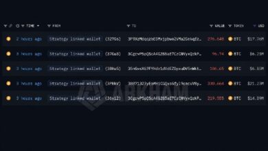 Lookonchain: Кошелек, связанный со стратегией, перевел 1 030 BTC на фоне приближающейся четвертой распродажи